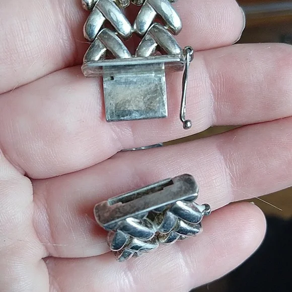 Vintage leaf or vine or leaves style bracelet sterling silver 925
